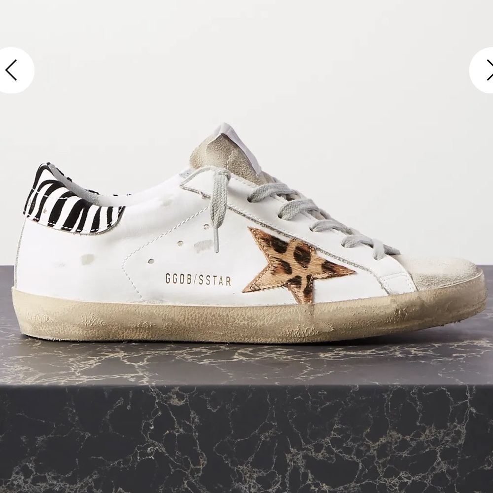 Golden Goose Superstar Sneakers Leopard Calfhair